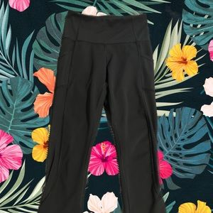 black lululemon fast & free tights (high rise)